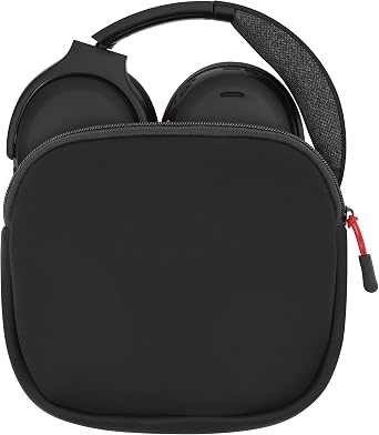 Geekria Headphone Pouch Soft Shell Replacement Protective Travel Carrying Bag for Skullcandy Crusher ANC 2, JBL Tour One M3, Sony WH-1000XM6 and More Black