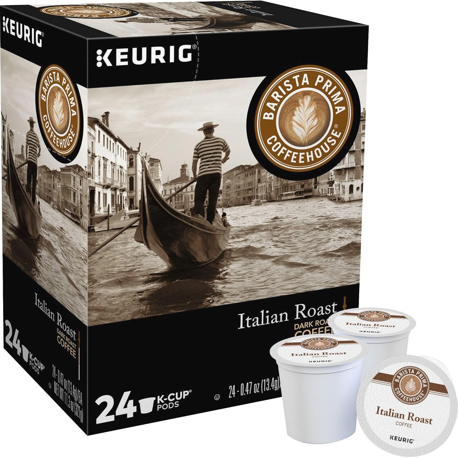 Barista Prima Coffeehouse® Single-Serve Coffee K-Cup®, Italian Roast,  Carton Of 24