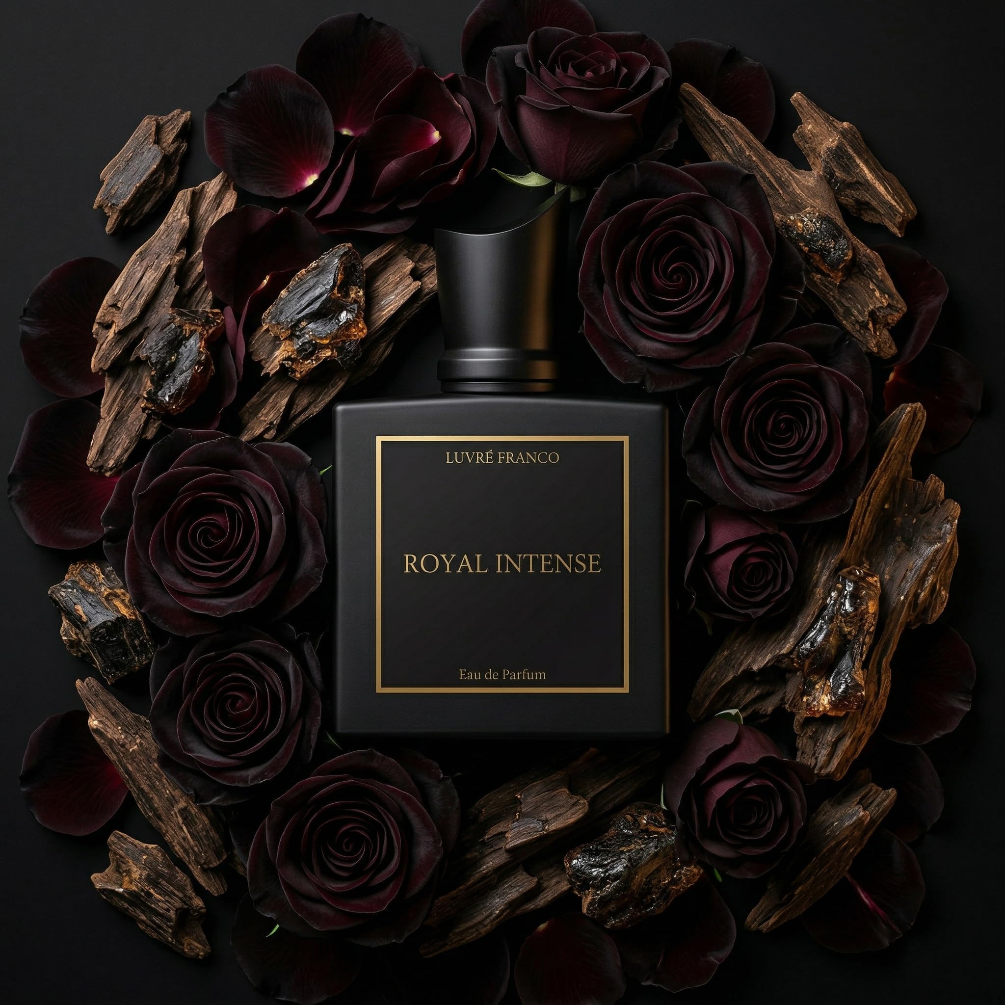 Royal Intense - Unisex Eau de Parfum - LUVRÉ FRANCO - mit Pheromonen - orientalischer edeler Duft - 50ml - sehr attraktiv und anziehend - königlich majestätisch - Oud, Rose, Vanille, Sandelholz