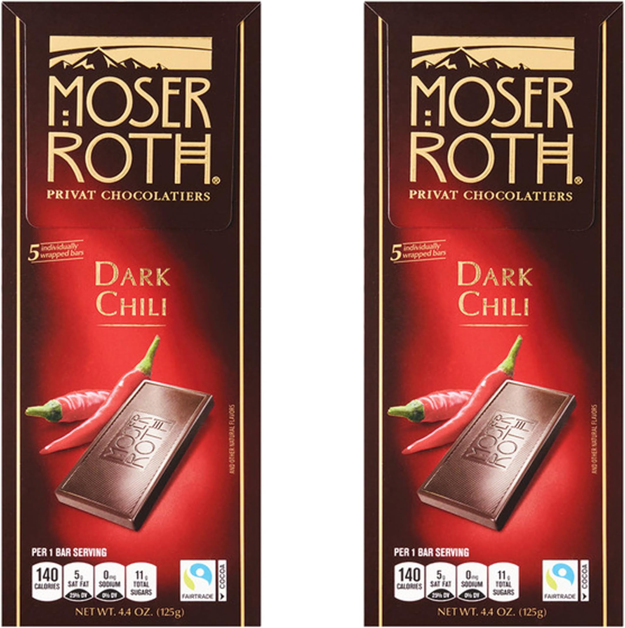 Amazon.com : Moser Roth Dark Chili Privat Chocolatiers Fine German ...