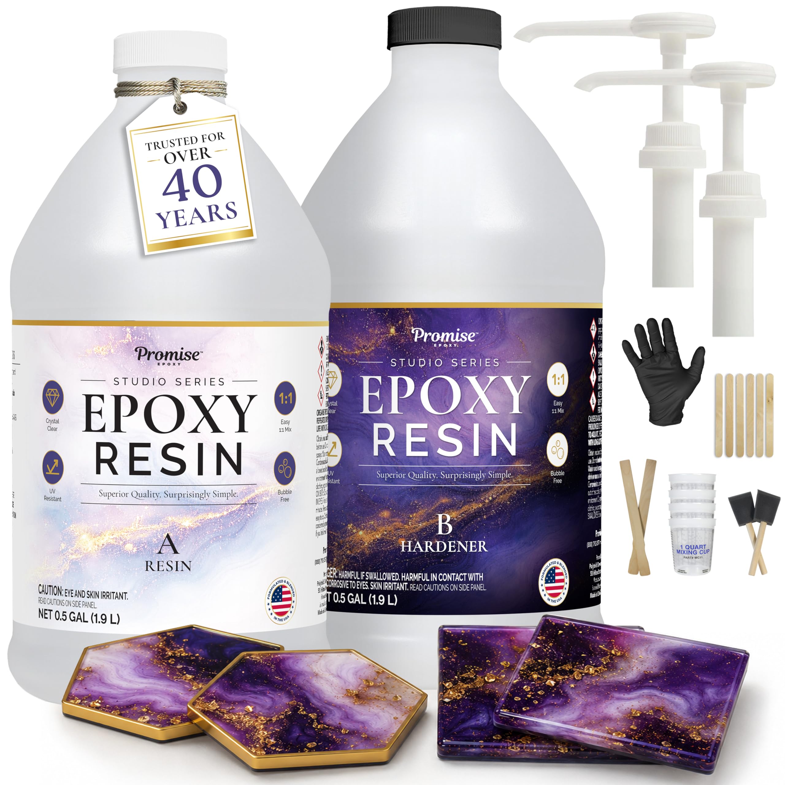 Promise Epoxy Studio Series Epoxy Resin Kit 1 Gallon for Resin Arts &Crafts