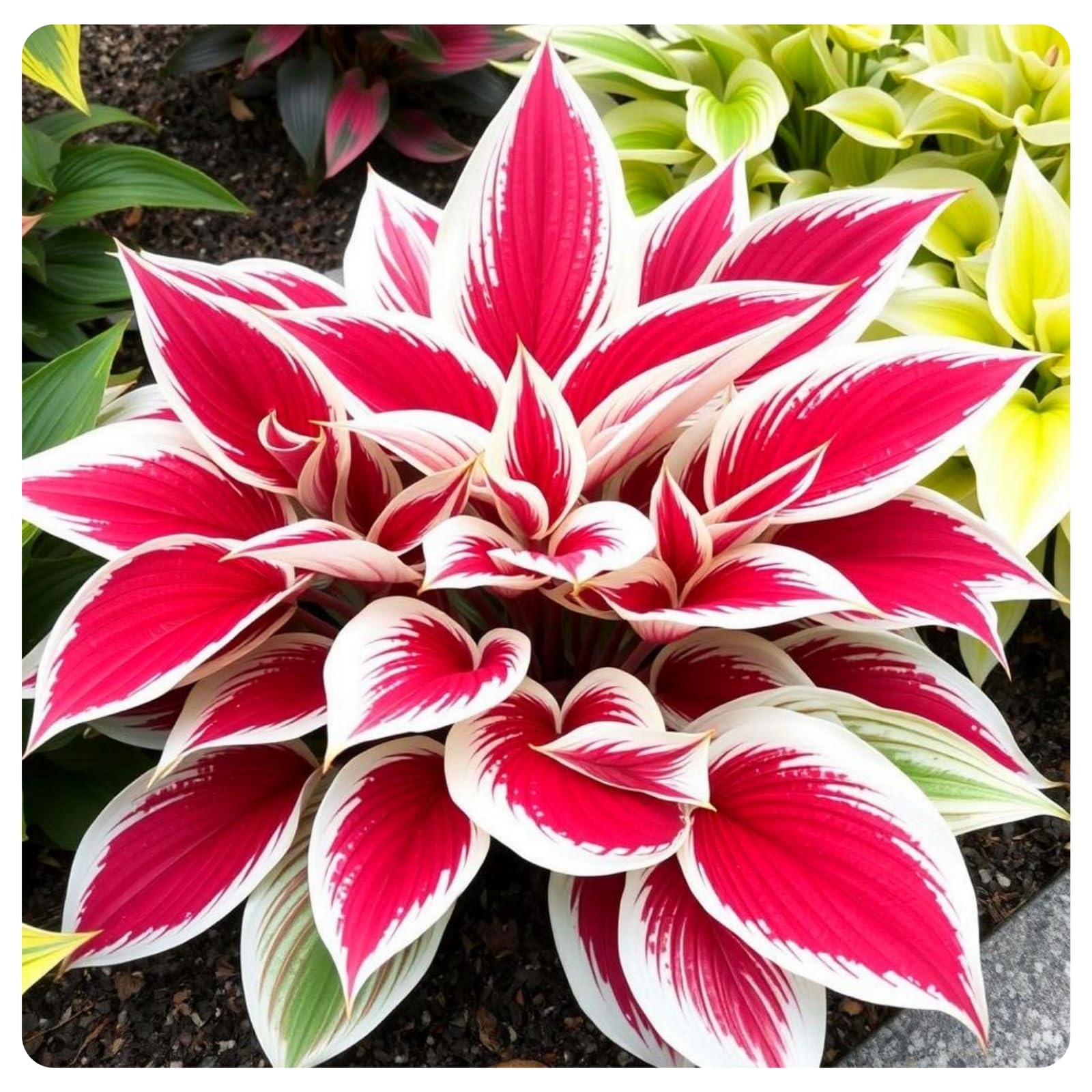 Striking Hosta Bulbs Mix for Planting Now UK/Stunning Ornamentals,Potted-Plants-Rhizome,Midnight Blue,Cold-Tolerant/Perennial,Shade-Tolerant,Excellent Display,Garden.-8Bulbs-N