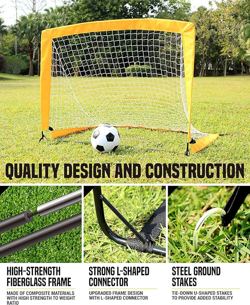 Kids Soccer Goals, Pop-up Football Goal Net (Backyard Sports