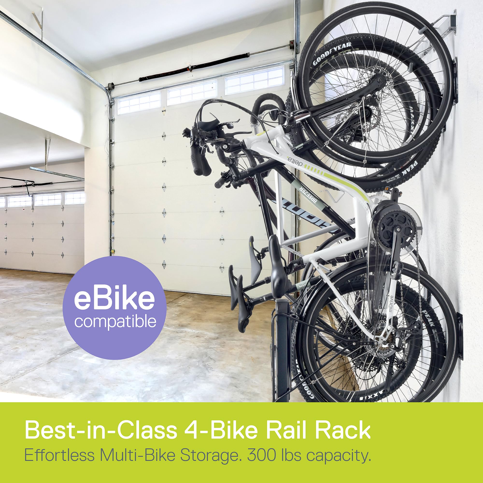 Bike Rack Railing 4-Bike Rail Rack - BigaMart