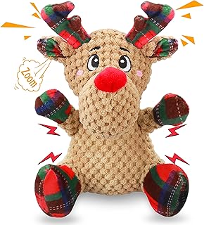 Newget Christmas Dog Toys, Dog Squeaky Toy with Crinkle Paper, Interactive Durable Plush Dog Chew Toys for Puppy, Small, Middle, Large Dogs Training and Reduce Boredom