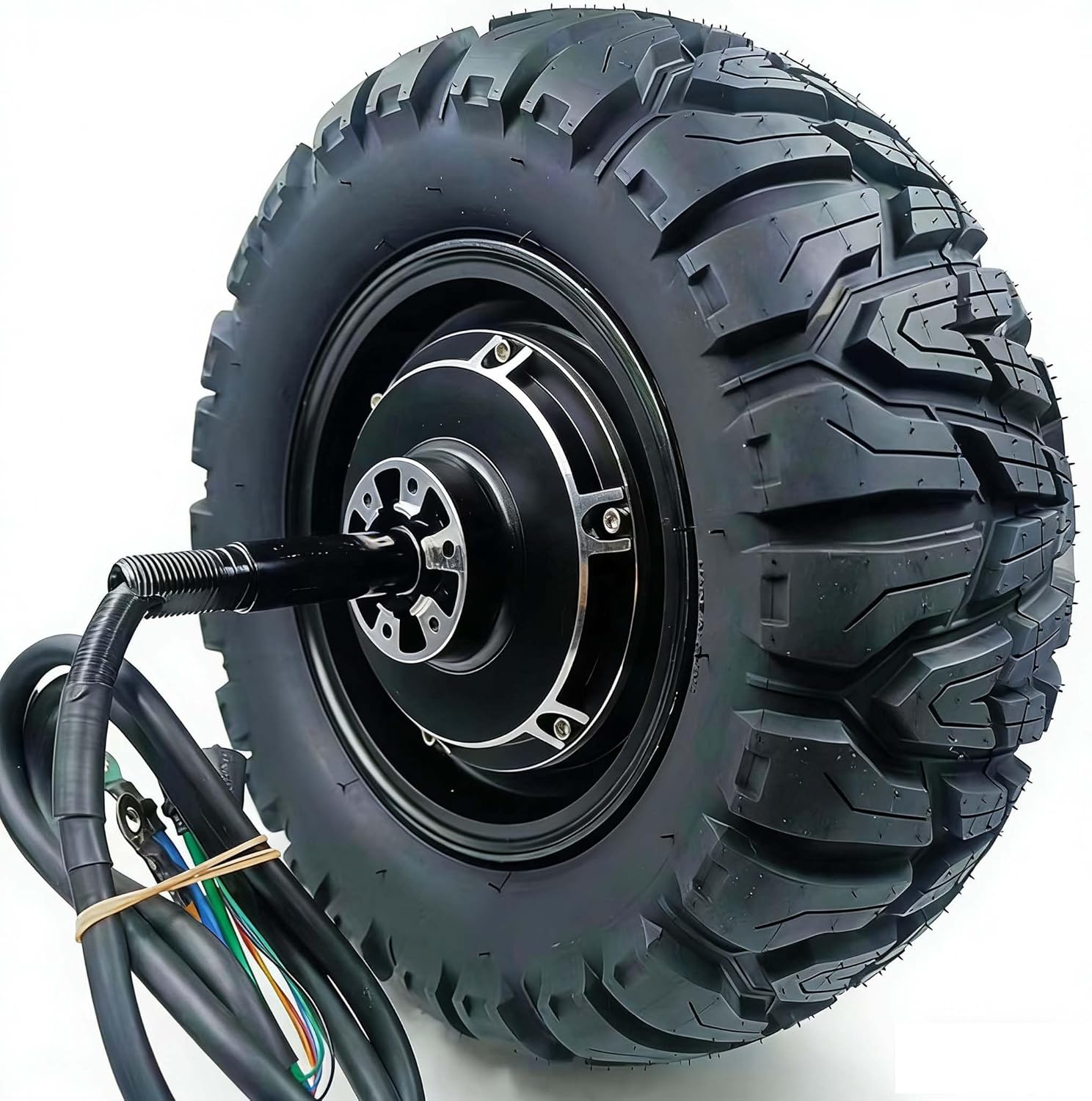 12 Inch Single-Output Shaft Hub Motor,with Tire for 48V/60V/72V Electric Vehicles, 305Mm Diameter, 120Mm Width, for Off-Road Leisure Vehicle and Kart Modification
