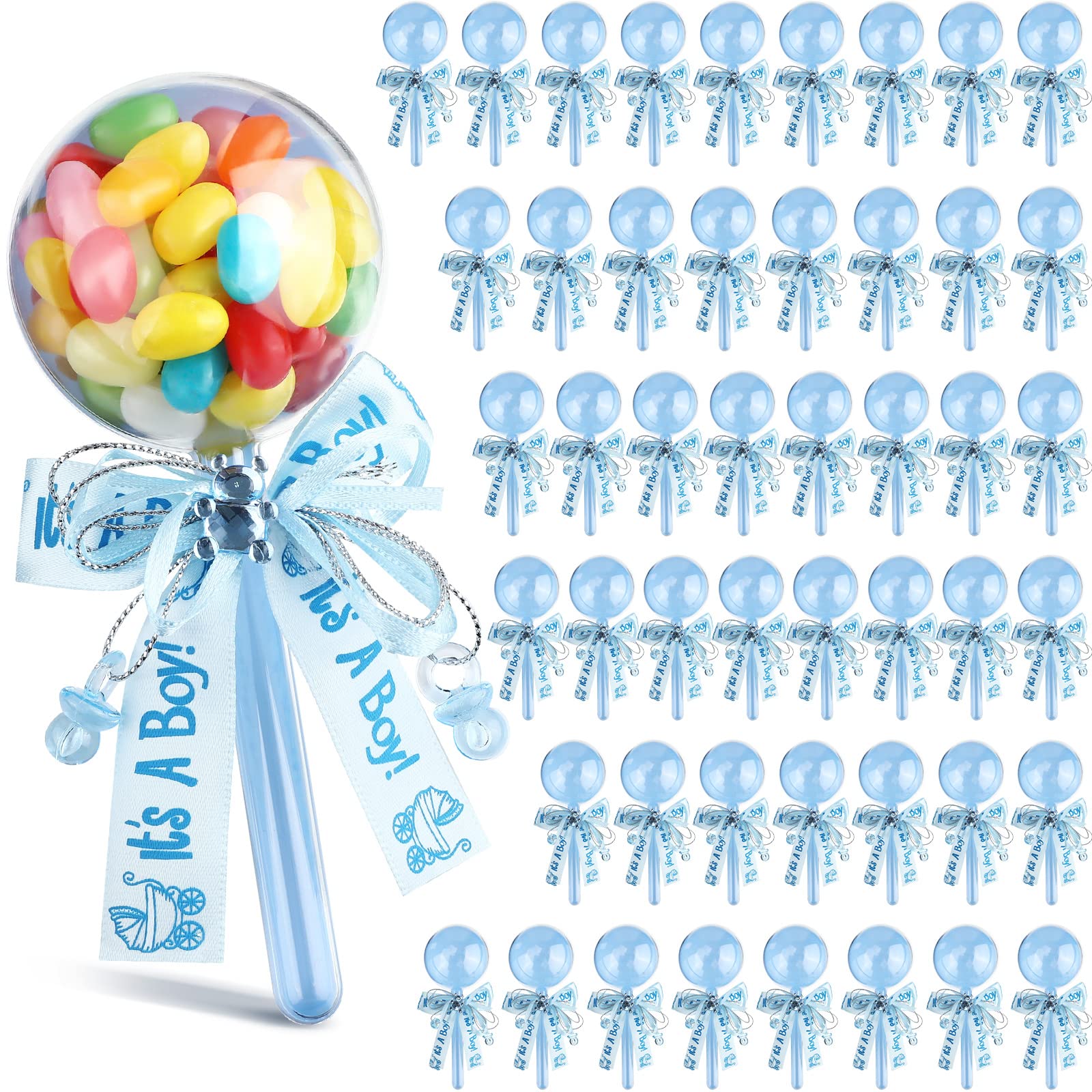 48 Pieces Fillable Baby Rattle Party Favors Baby Shower Favors | Desertcart  Seychelles, image size:1600x1600