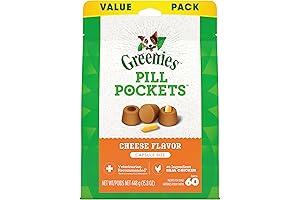 PILL POCKETS for Dogs, 60 Treats (15.8oz), Capsule Size, Natural Soft Dog Treats, Cheese Flavor