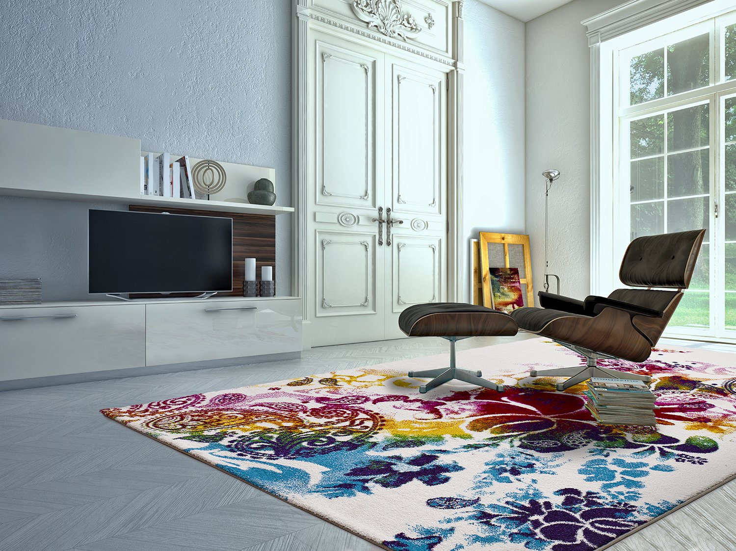 KadimaDesignDesigner Rug Modern Carpet BELIS Multi Color 120 x170cm