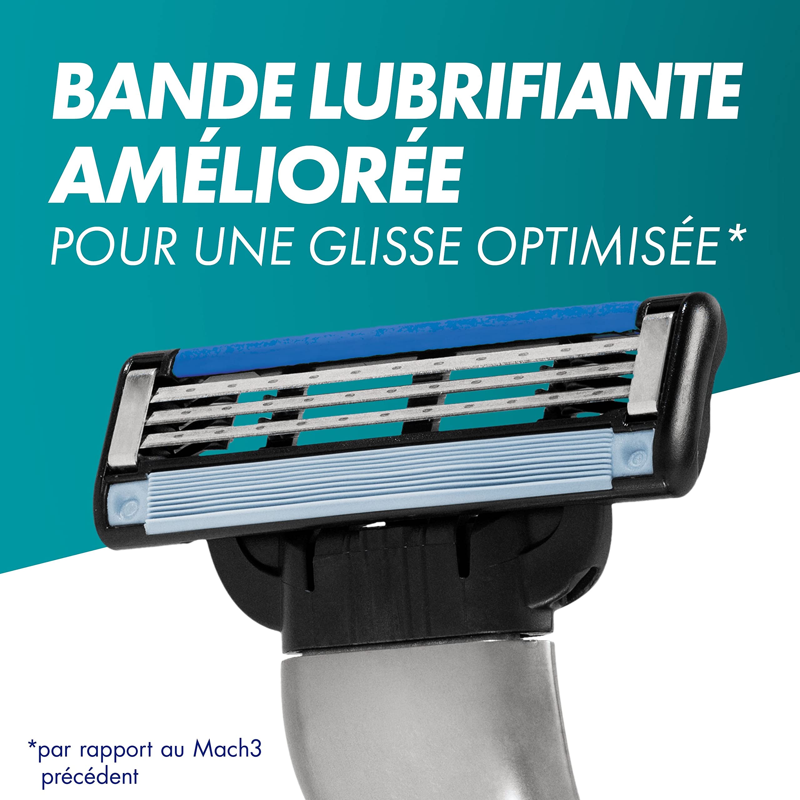 Gillette Mach3 Recharges De Lames De Rasoir Pour Homme, À 3 Lames, 8 Recharges De Lames, Lames Plus Résistantes Que L'Acier