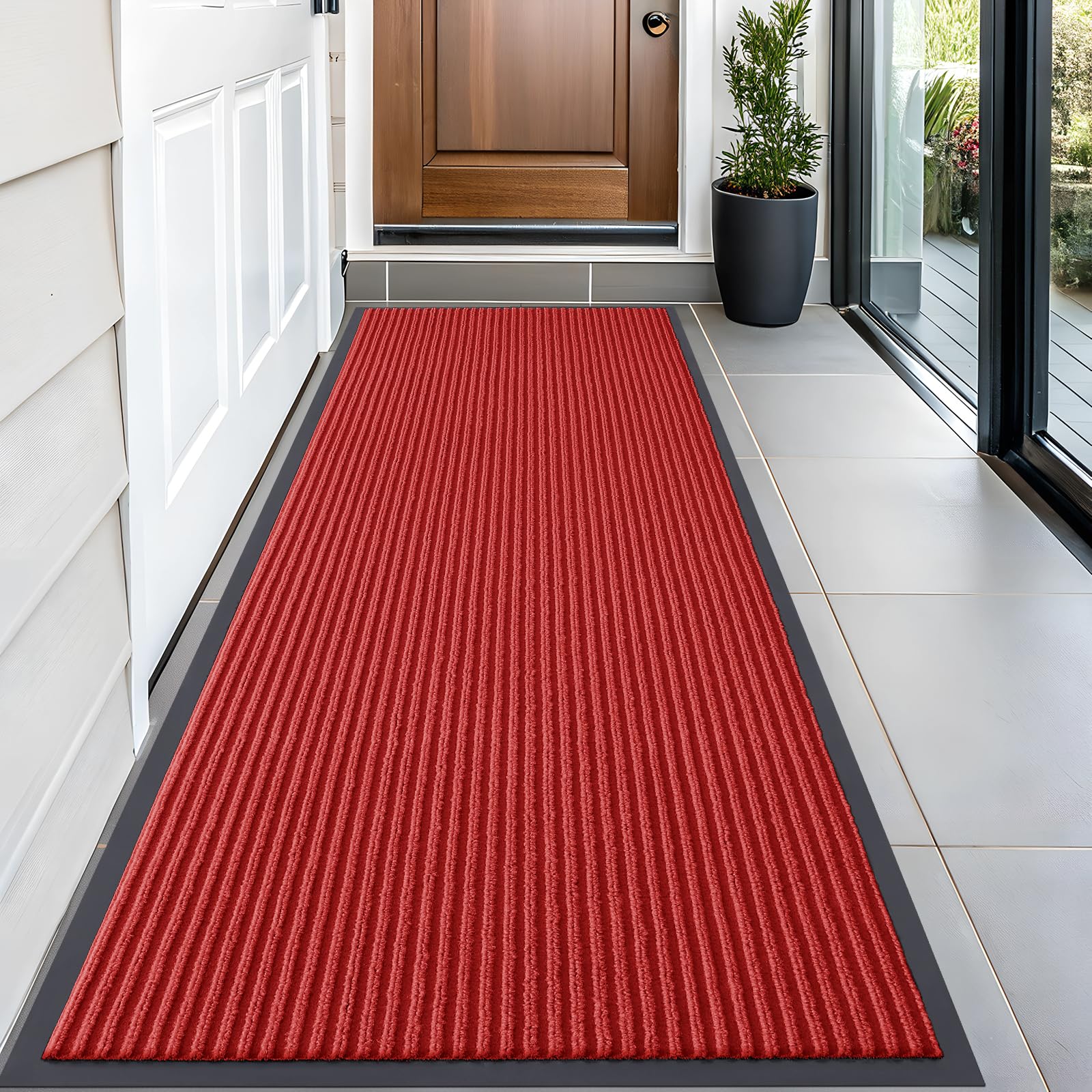 OLANLY Front Door Mat Indoor Outdoor Entrance, Waterproof Heavy Duty Doormat, Fade Resistant, Low Profile, Easy Clean Patio Porch Welcome Floor Mats for Entry, 29.5x17, Beige — view 50