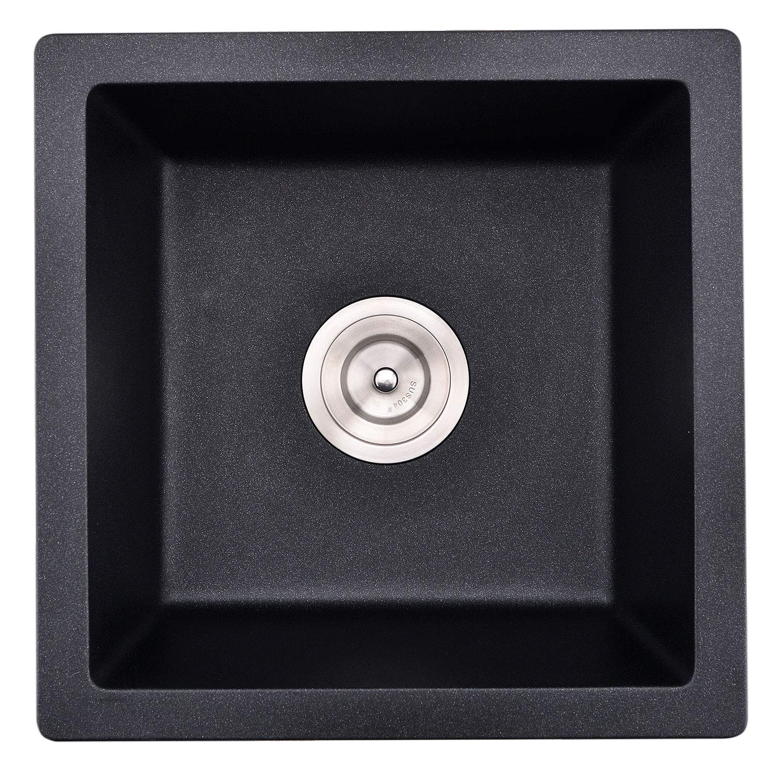 Buy KINGO HOME Composite Sink Black Quartz Bar Sink 16Inch Drop In