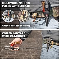 Vista 7 de TRUSCEND Lockable Handy Fishing Pliers with Innovative Ergonomic Handle, Saltwater Corrosion Resistant Teflon Coated Fishing Tool, Multi-Function