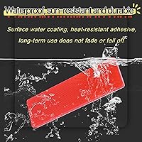 Vista 5 de smseace Paquete de 16 reflectores de seguridad rojos/blancos autoadhesivos para remolque, reflector de automóvil, reflectores para entrada