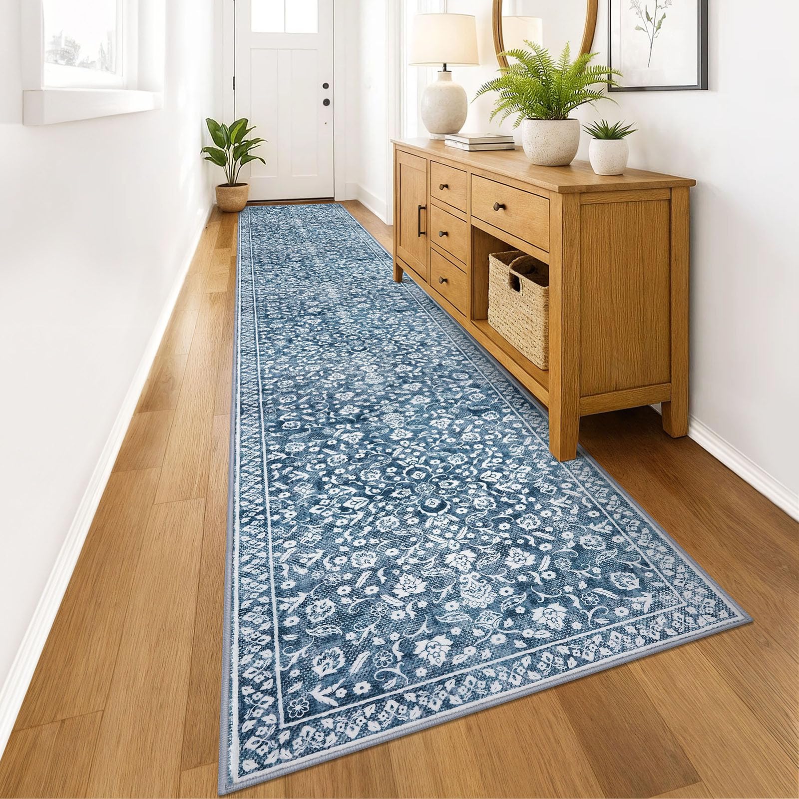 SILOLOOM Vintage Washable Runners for Hallway 3x16 Runner Rug Non Slip โ image 1