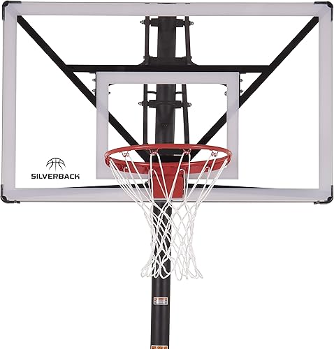 Silverback NXT 54 and NXT 60 In-Ground Basketball Hoops with Adjustable-Height Basketball Goal Backboard and QuickPlay Design