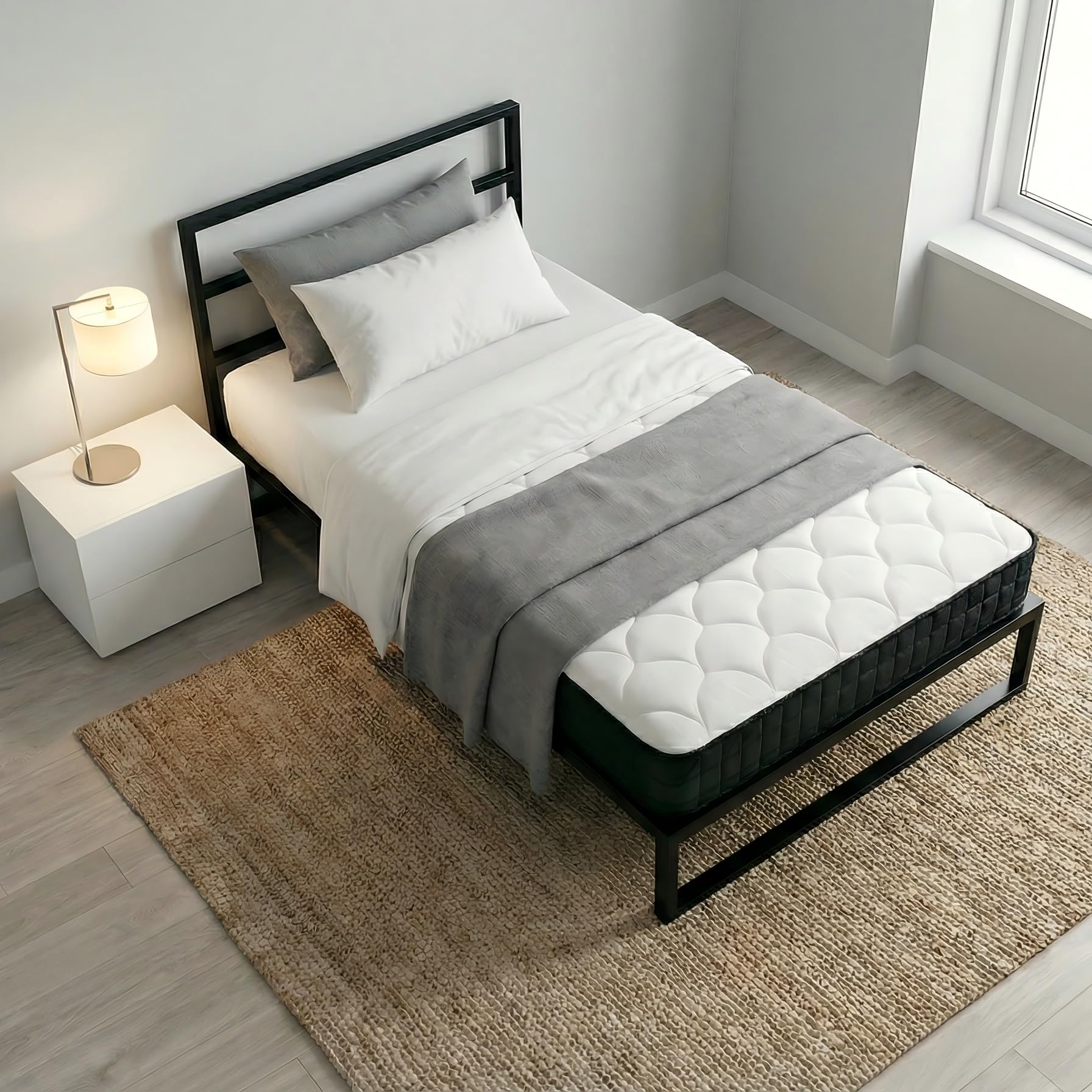 Nyture Matelas 90x190 - Mousse A Mémoire 12cm - Matelas Ergonomique - Fermeté Moyenne -Soutien Parfait (Matelas 90x190x12cm)