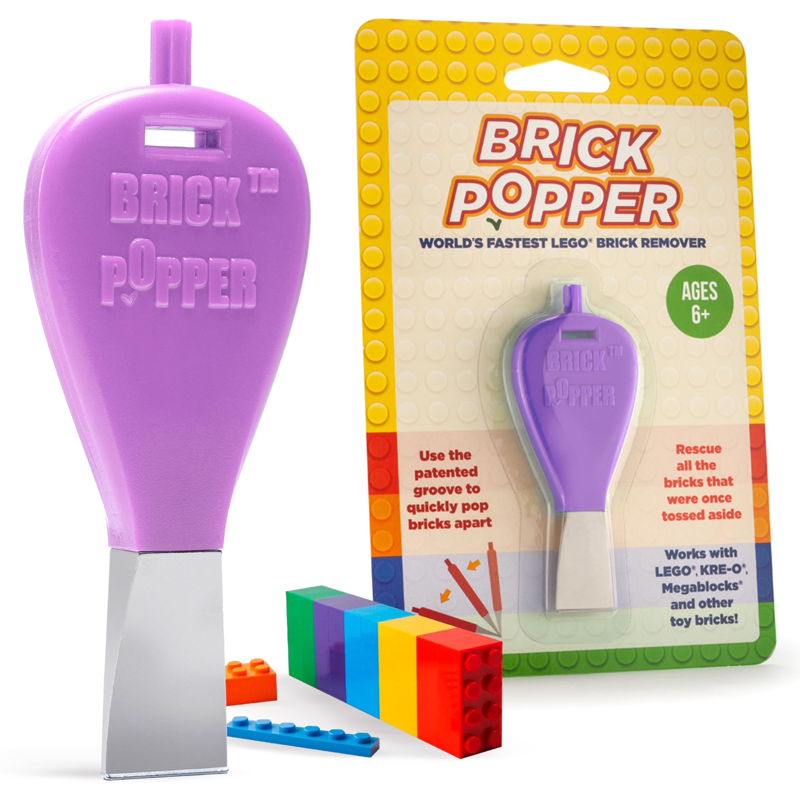 World's Fastest Brick Separator - Efficient Remover for Kids & Adults - Ages 6+ - Essential Tool (Purple)