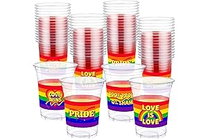 Pride Disposable Cups: 50 Pack 16oz Plastic Drinking Cups for Any Celebration