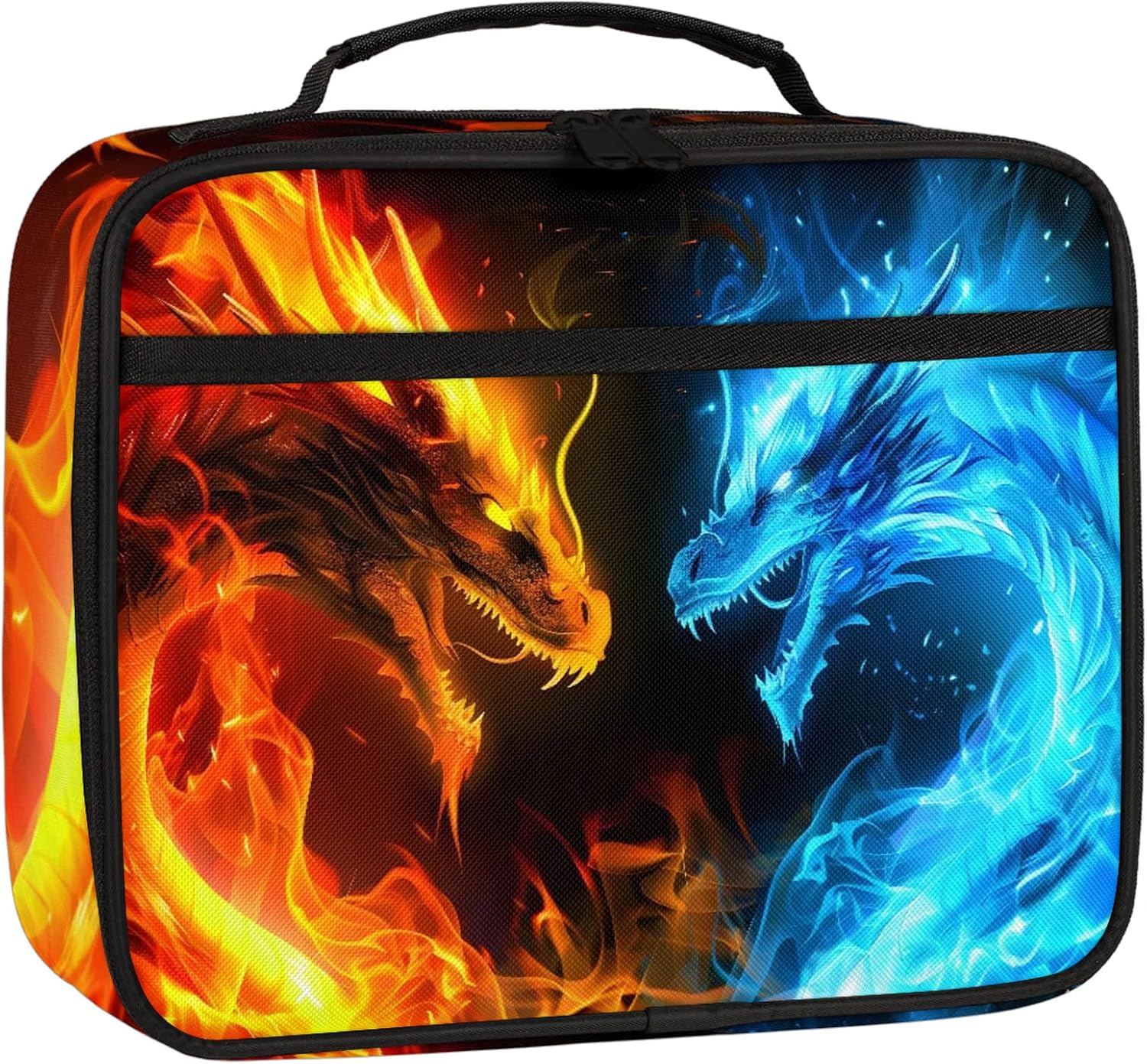 Kids Lunch Bag - Insulated Reusable Monster Car Trucks Lunch Box for Boys Girls - Waterproof Leakproof Lunchbox Thermal Meal Tote Kit for School Picnic Travel Back to School Gifts