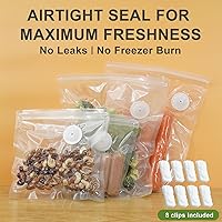 Vista 3 de 30Pac Sous Vide - Bolsas de cocina reutilizables de 3 tamaños con válvula de aire para almacenamiento de alimentos