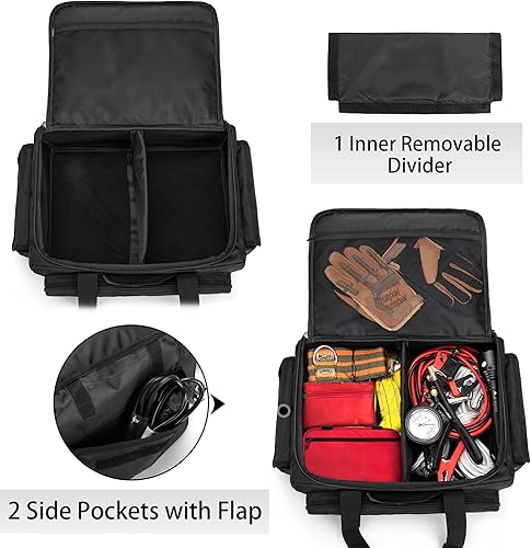 Miniatura 3 de samdew Bolsa de almacenamiento debajo del asiento, organizador de camión para asiento trasero para SuperCrew y Crew Cab, funda de almacenamiento de