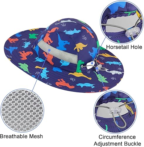 Miniatura 10 de Sombrero de sol para niñas con diseño de unicornio, protección UV, sombrero de verano para niños, sombrero de pesca de ala ancha de 2 a 8 años