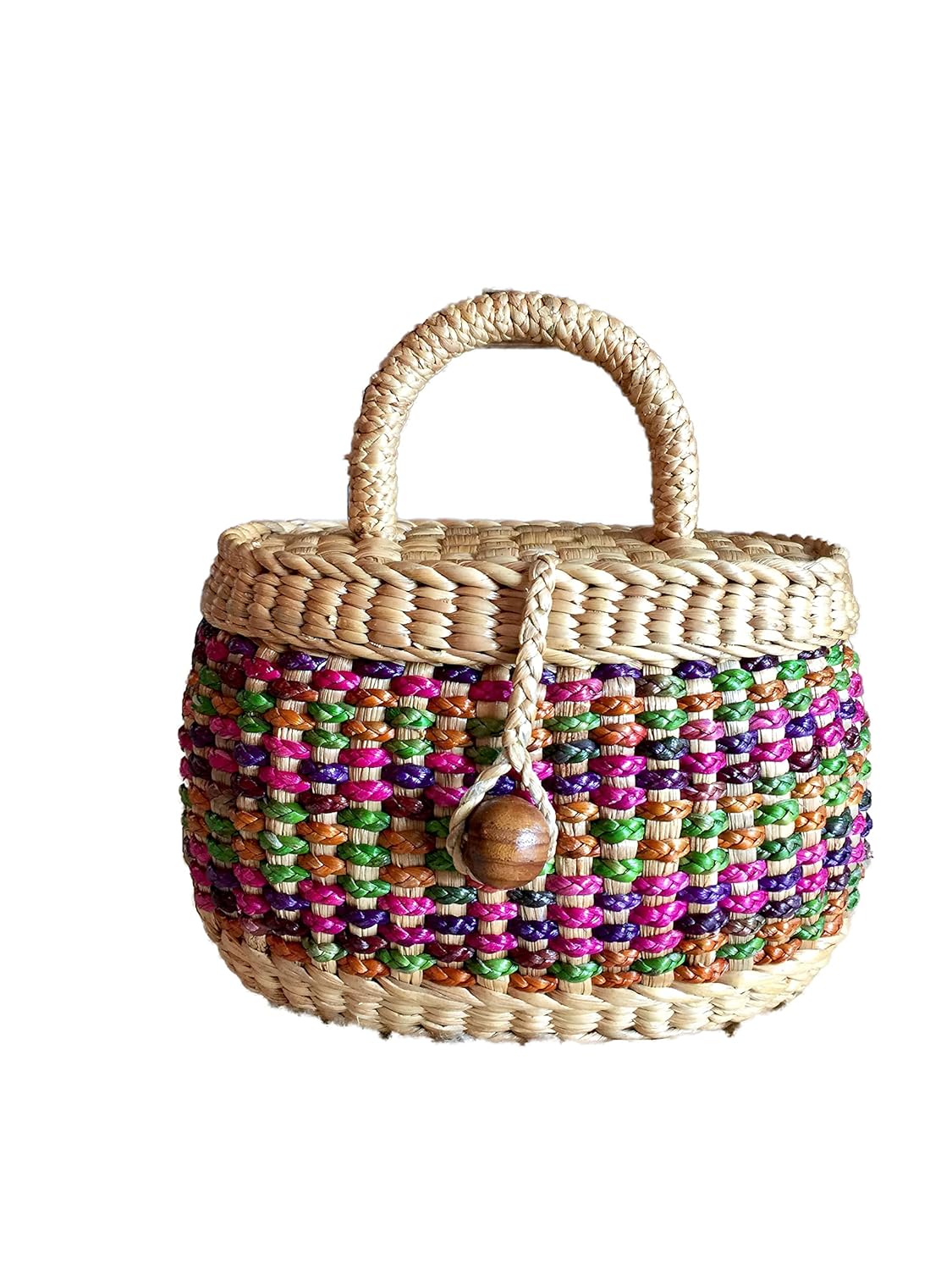 Handwoven Straw Purse,Straw Bag Tote,Mini Straw Tote Bag
