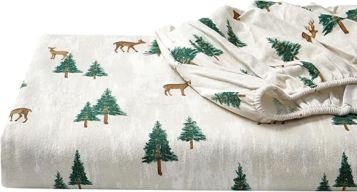 Vista 76 de Eddie Bauer - Full Sheets, Cotton Flannel Bedding Set, Brushed For Extra Softness, Cozy Home Decor (Dog Friends, Full)