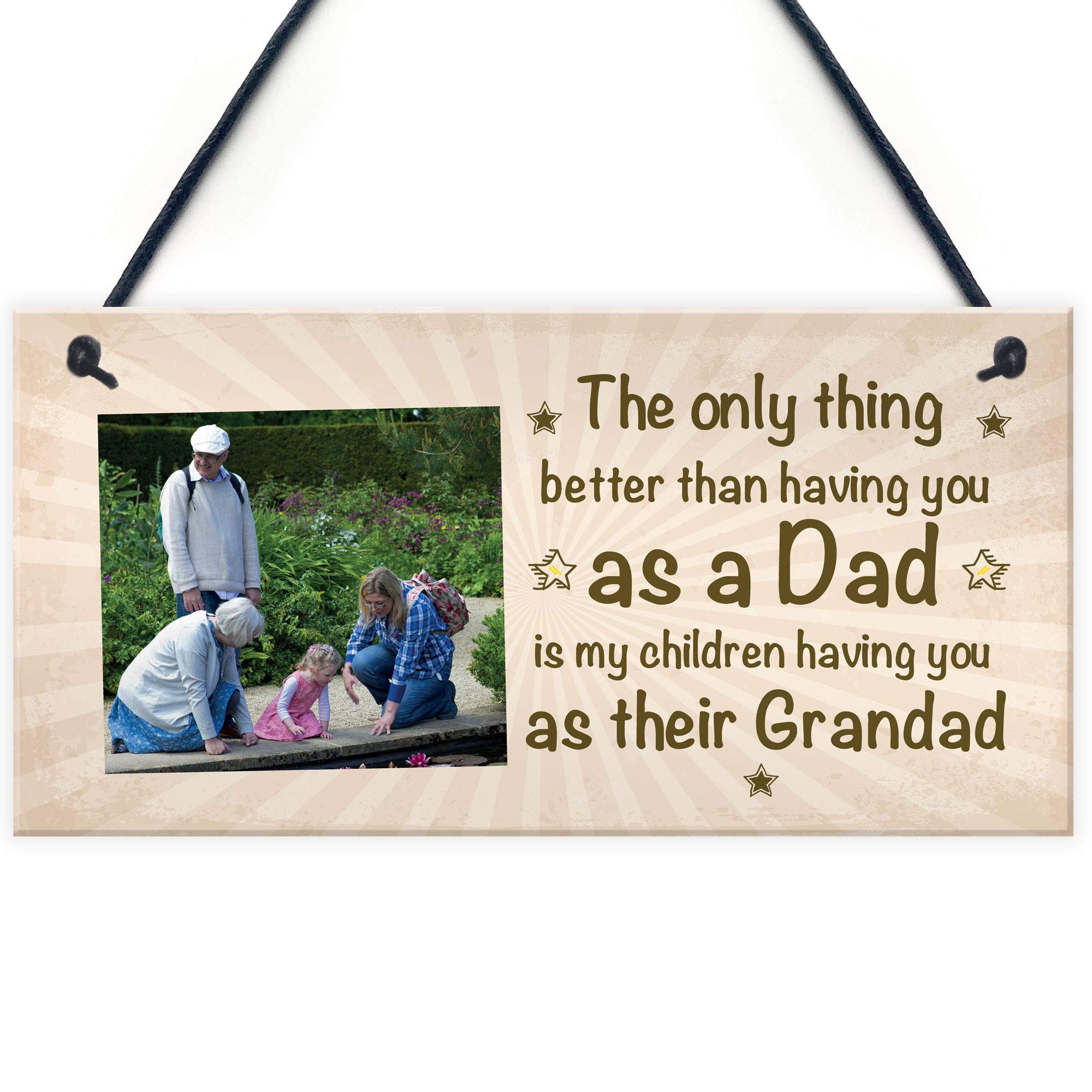 Gift For Grandad Dad Fathers Day Gift Personalised Hanging Plaque Gift For Him Keepsake
