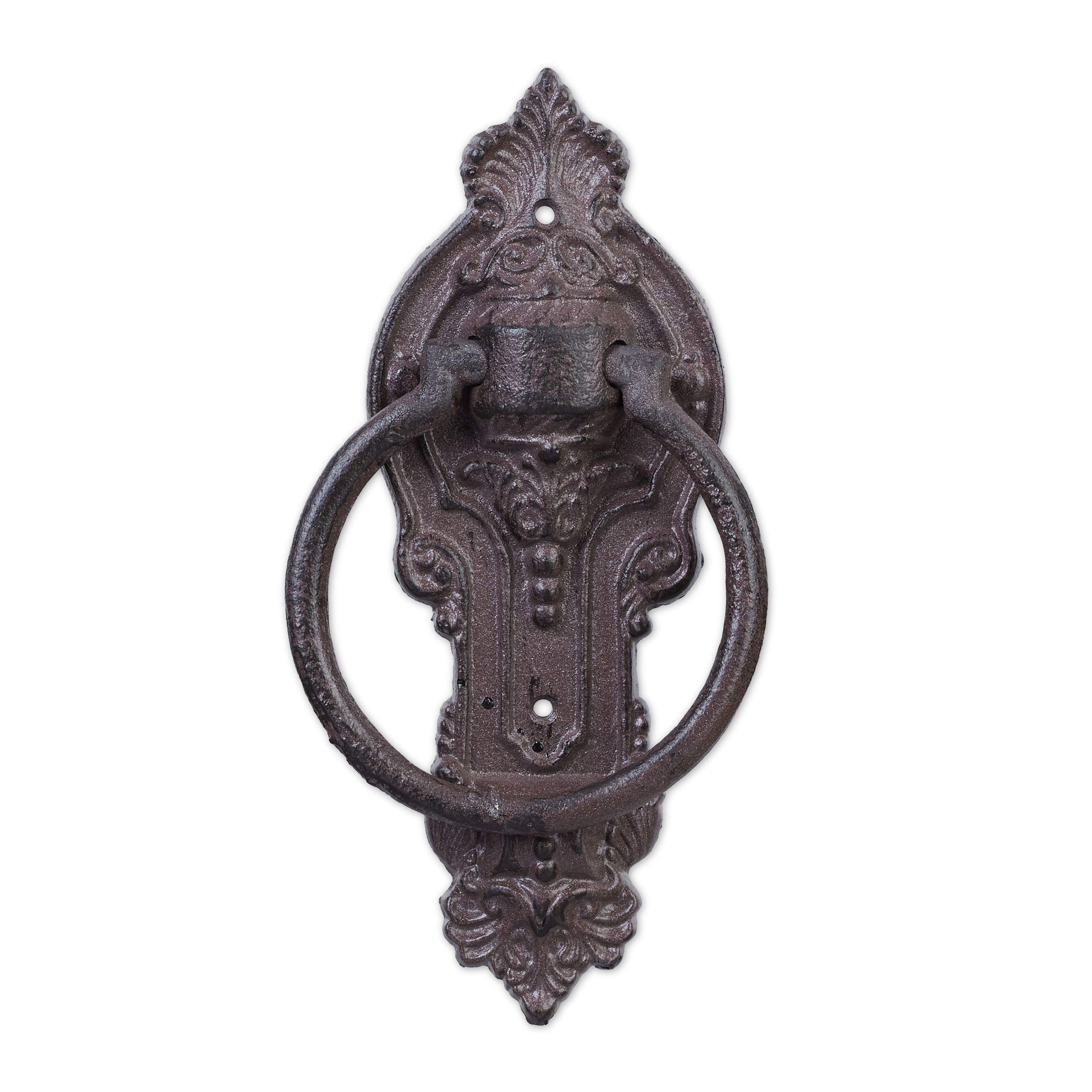 Relaxdays Antique Knocker, Set of 3, Door Hammer, Rustic Style, Cast Iron, HxWxD: 25.5x10.5x2.5cm, 100%, Brown, Black, 25,5 x 10,5 x 2,5 cm