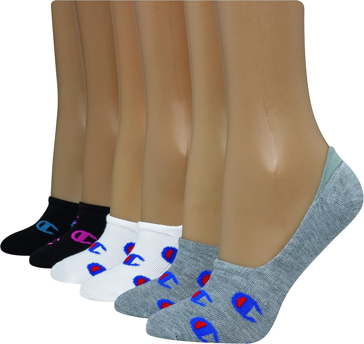 Champion Calcetines invisibles para mujer, 3 pares