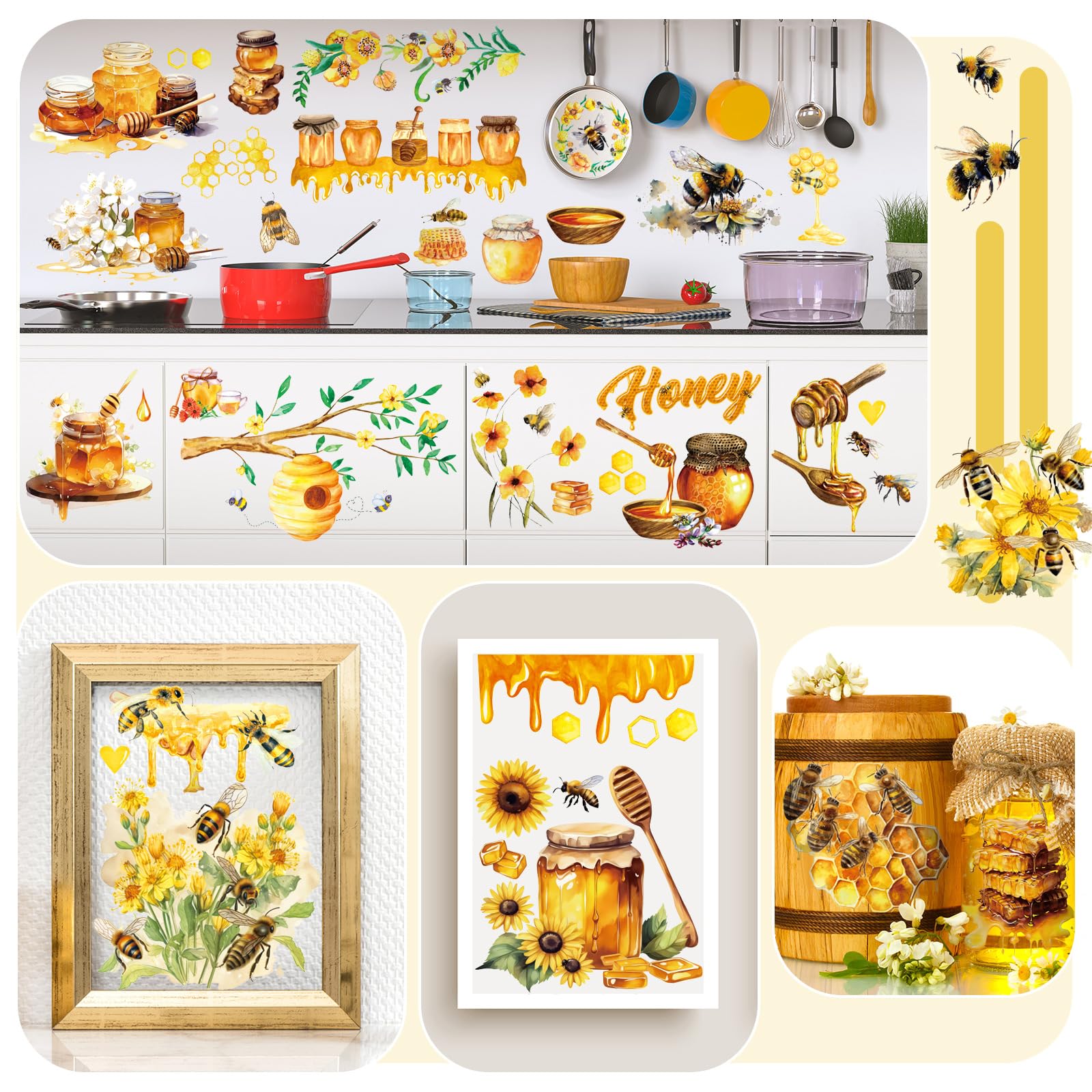 Arricraft 12 Sheets Hummingbird Rub On Transfers - Vintage Watercolor PVC Decals For DIY Crafts, Furniture, Windows - View #6