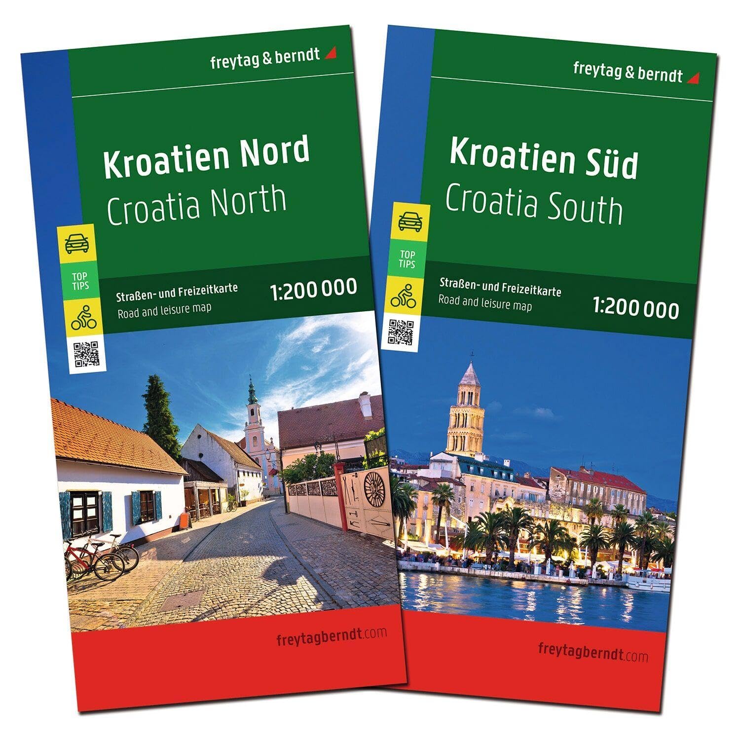 Croatia North and South Map Pack - 2 map set: 2 map set - Road and Leisure Map