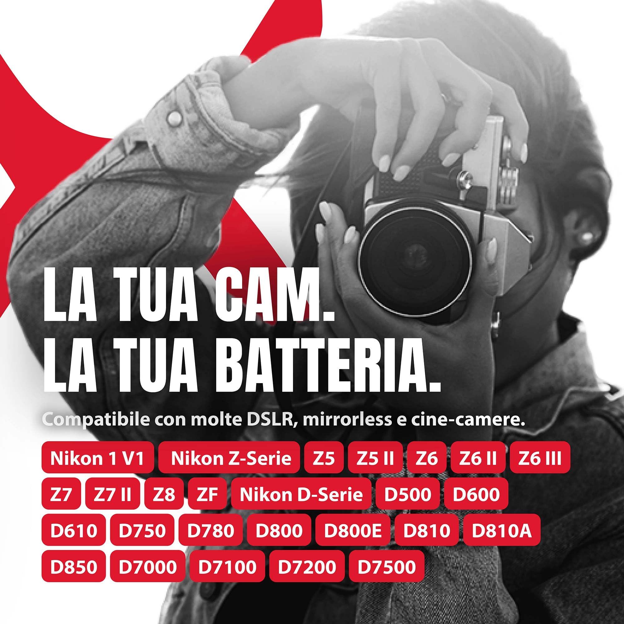 Baxxtar EN-EL15c Batteria 2600mAh compatibile con Nikon Z5 Z6 II Z7 II Z8 D500 D600 D610 D750 D780 D800 D810 D850 D7000 D7100 D7200 D7500 EN-EL15b ENEL15 EN EL15