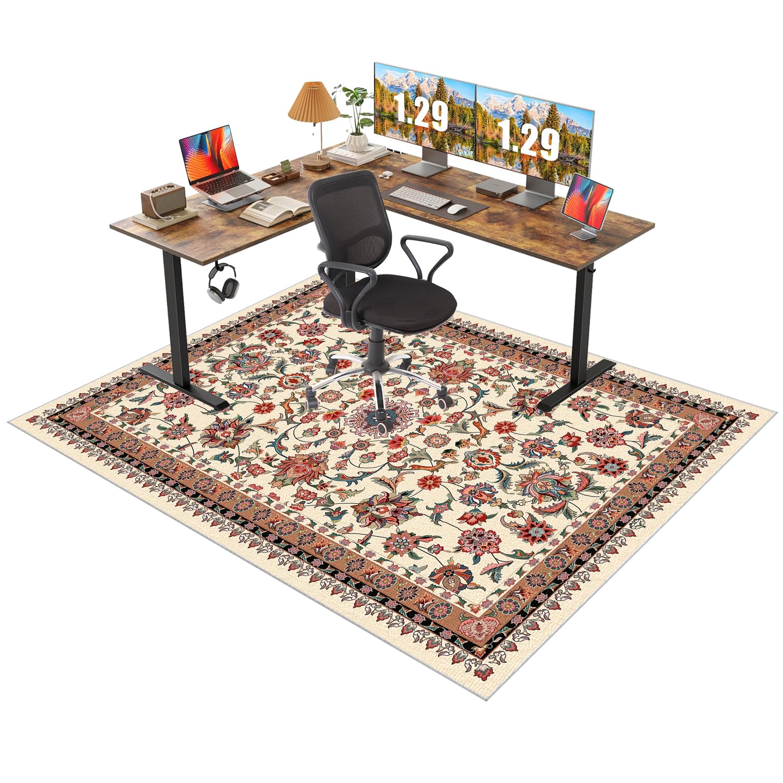 Tappeto Sedia Ufficio Gaming 70 x 120 cm Tappeto Salvapavimento Antiscivolo Ufficio Protettore del Pavimento, Tappeto per Sedia con Ruote, Tappetino Pavimenti per Parquet e Pavimenti Duri/Piastrelle