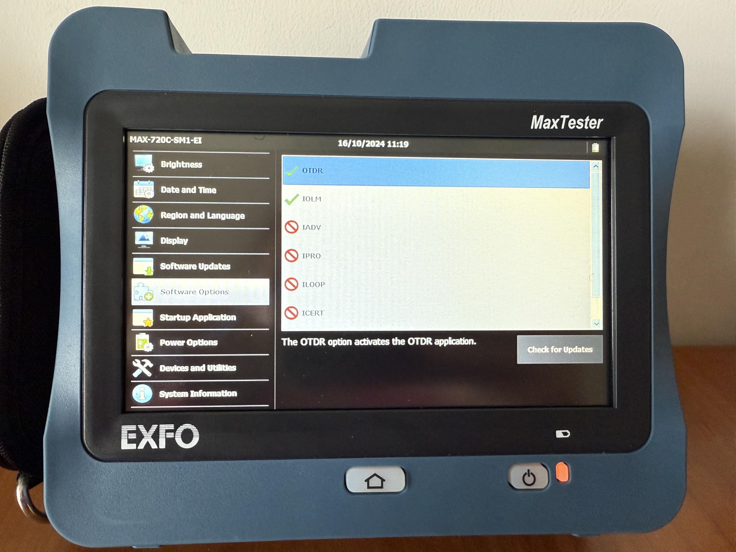 EXFO Maxtester MAX-720C with MAX-720C-SM1 OTDR Module + IOLM Function,1310/1550nm 37/35db