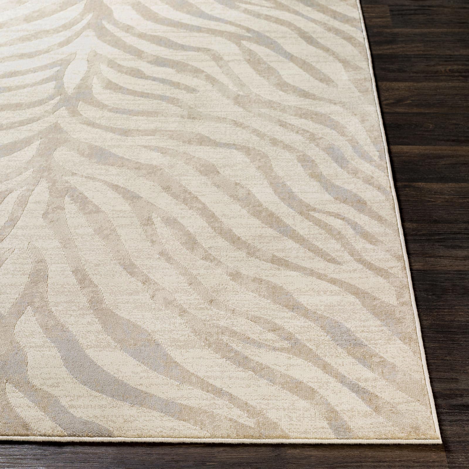 Surya Luanda Tapis de Salon, Style bohème, Grand Tapis pour Chambre à Coucher, 160 x 220 cm, pour Salle à Manger, avec Motif géométrique, scandinave Moderne, Gris Clair et Beige