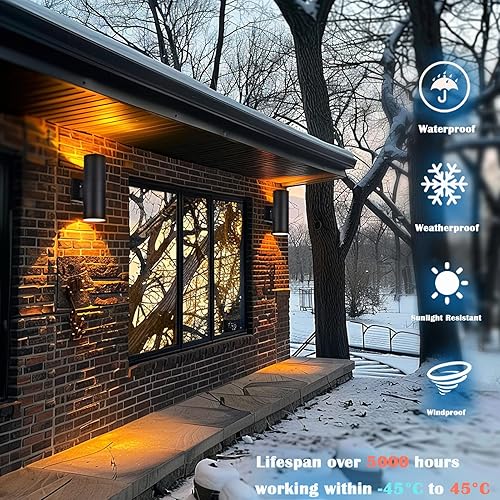 Miniatura 7 de Lámparas de pared RGB para exteriores, accesorios de iluminación exterior de cilindro inteligente, montaje en pared, aplique de pared que cambia de