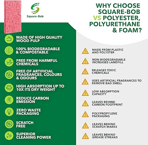 Miniatura 5 de 24 esponjas comprimidas para cocina, antiarañazos, altamente absorbentes, para limpieza de platos, encimera, fregadero, automóvil, biodegradables,