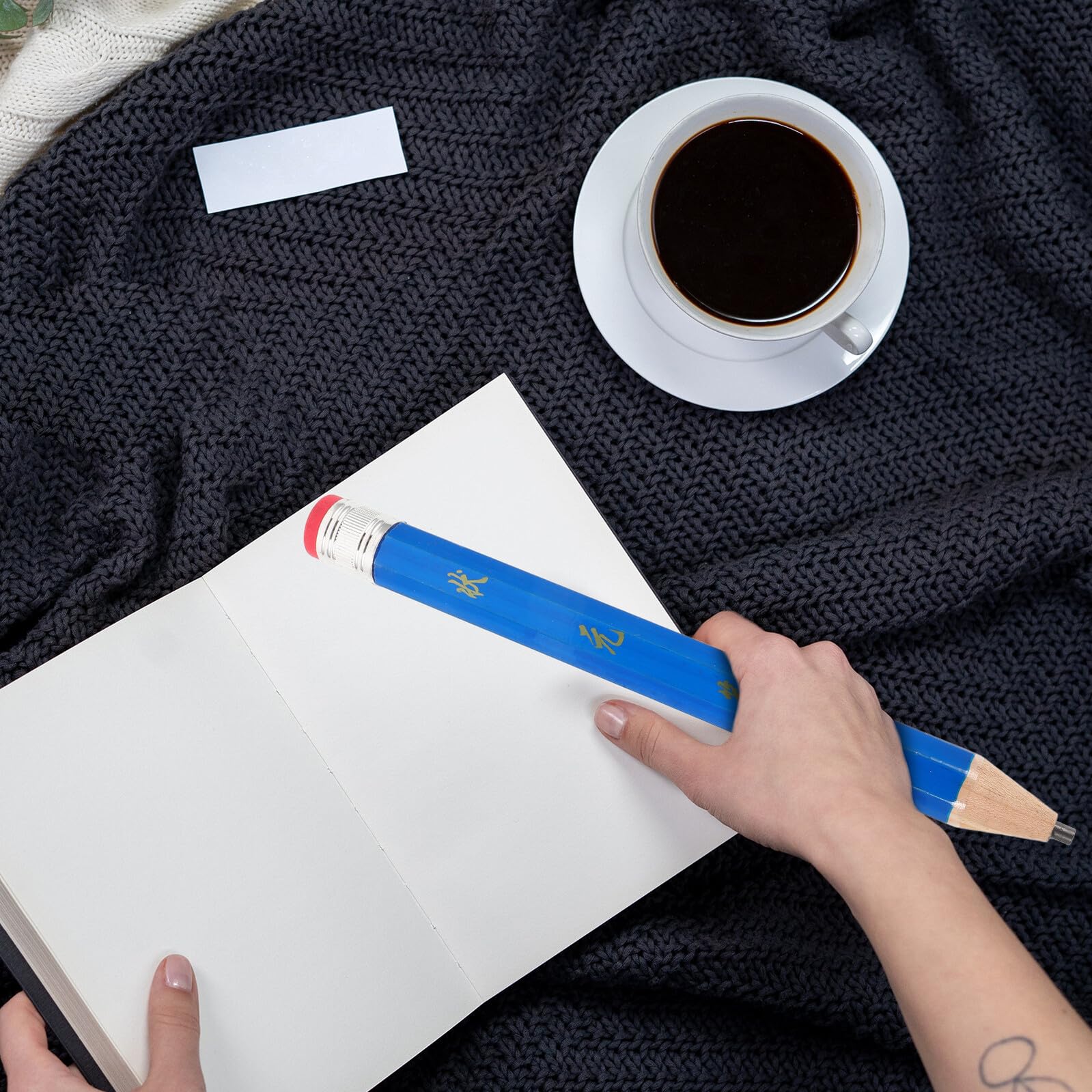 6 piezas Lápices de Madera Octogonales Grande para Material Seguro y Ergonómico Útiles Escolares para Estudiantes para Escritura y Dibujo Color Aleatorio Color Aleatorio