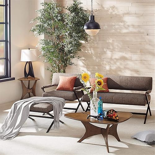 Miniatura 8 de INK+IVY Blaze - Mesas auxiliares de madera, pacanas, mesas auxiliares de estilo moderno de mediados de siglo, mesas pequeñas de 1 pieza para sala de