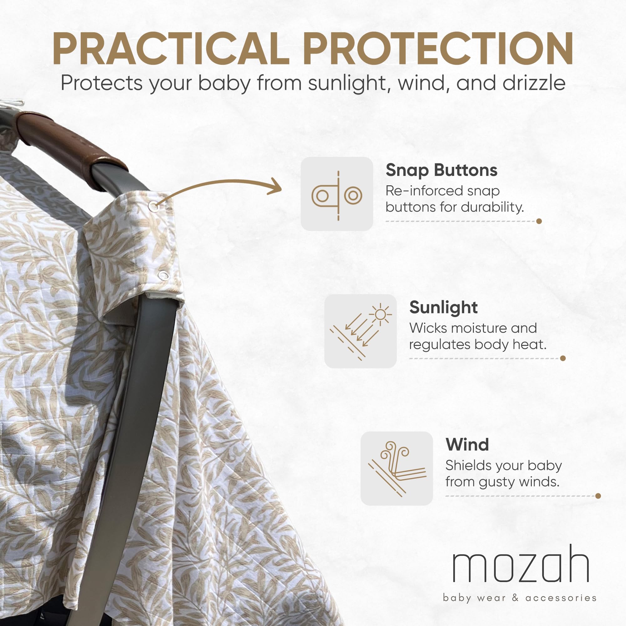 Maddie Moo Car Seat Canopy With Breathable, Muslin For Baby