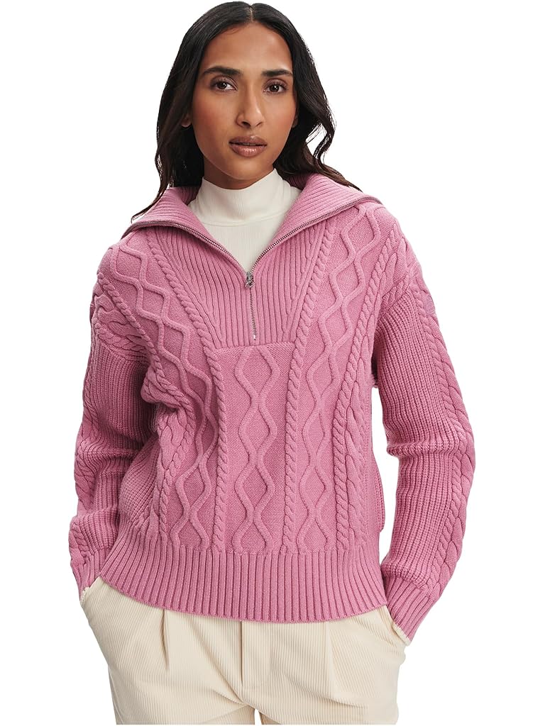 Purple Varley Didi Relaxed Cable 1/2 Zip