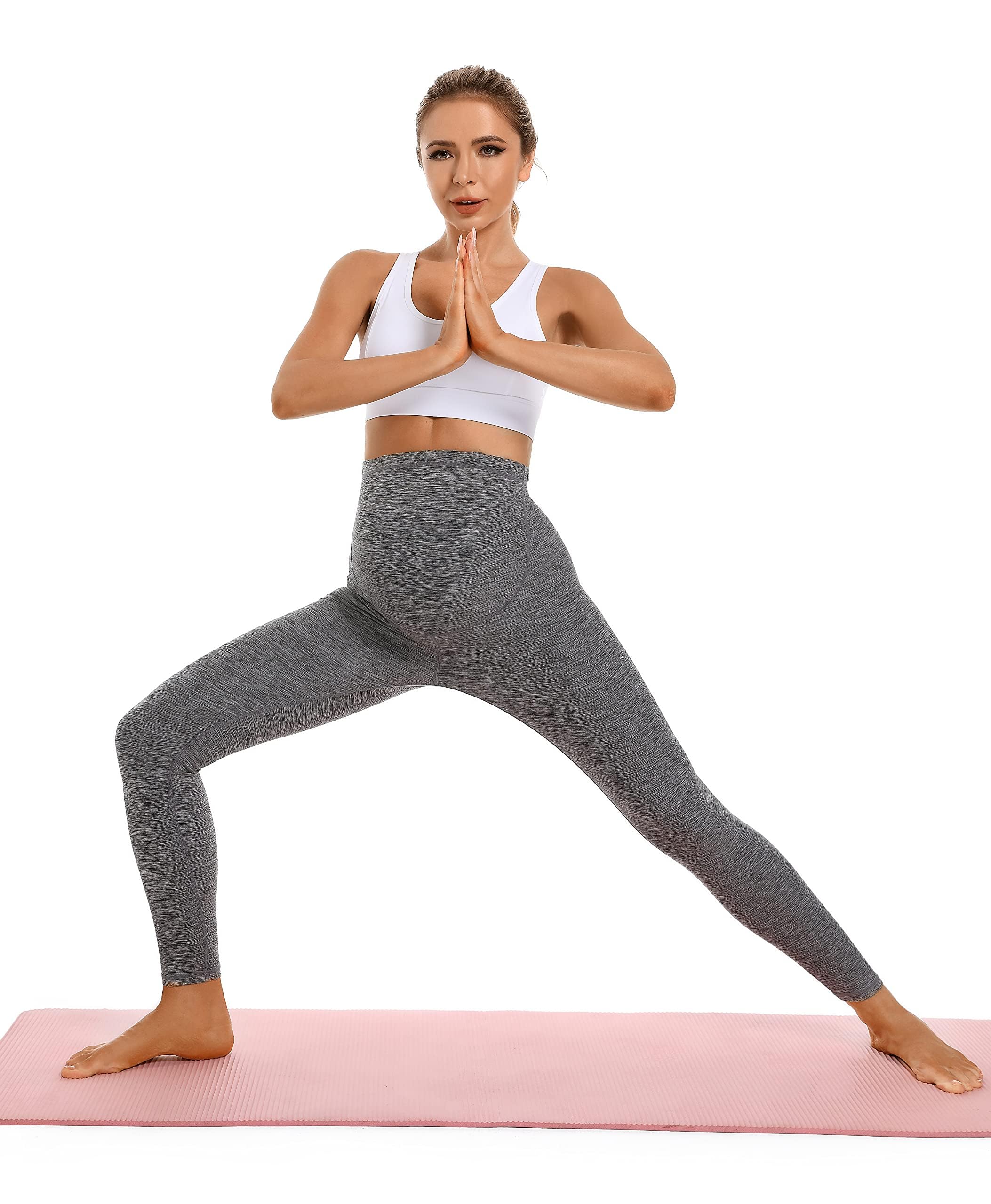 Foucome Legging de maternité super doux pour femme
