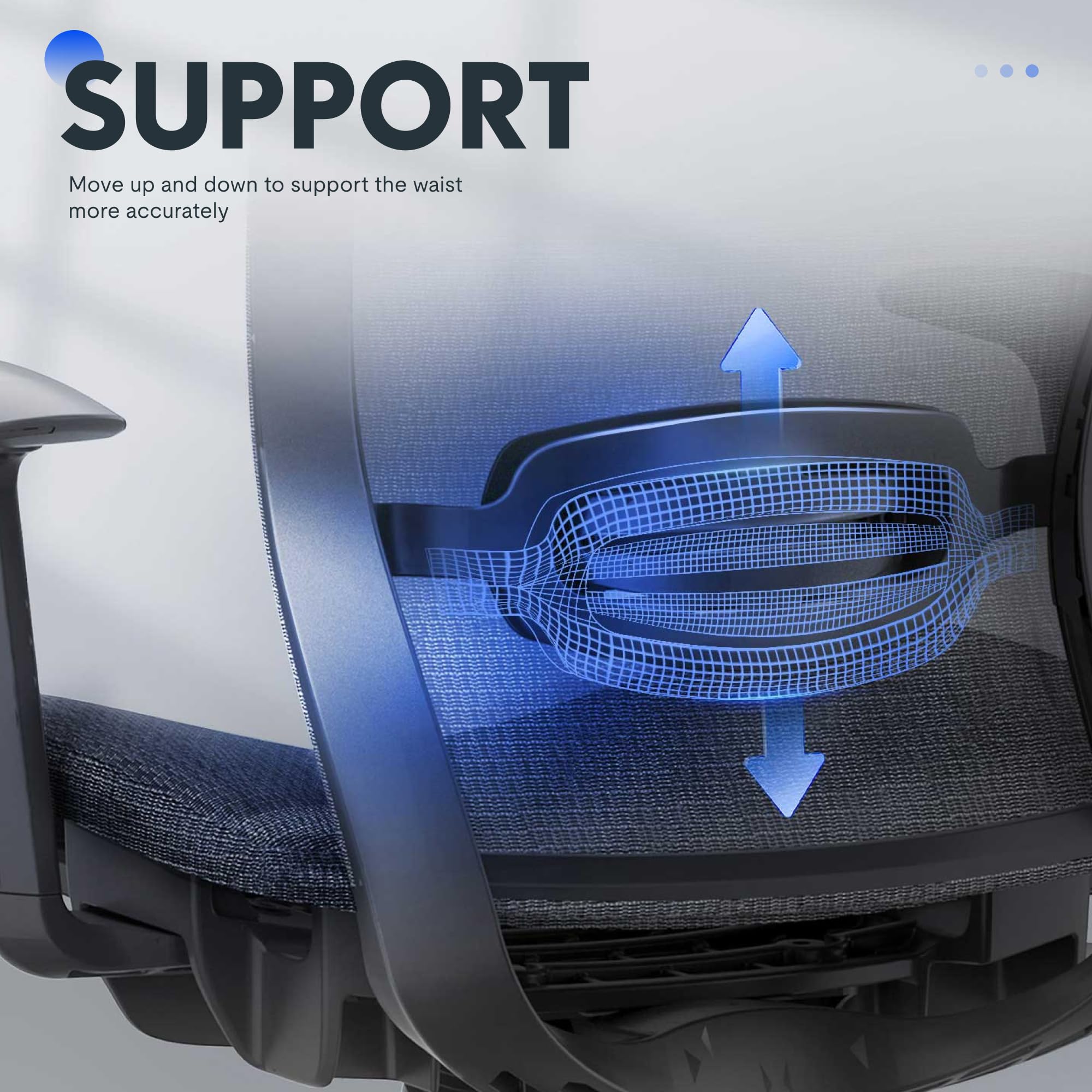 FLEXISPOT Ergonomic Office Chair High Back Mesh Swivel Computer Chair Home Office Desk Chairs with Wheels Lumbar Support — view 5