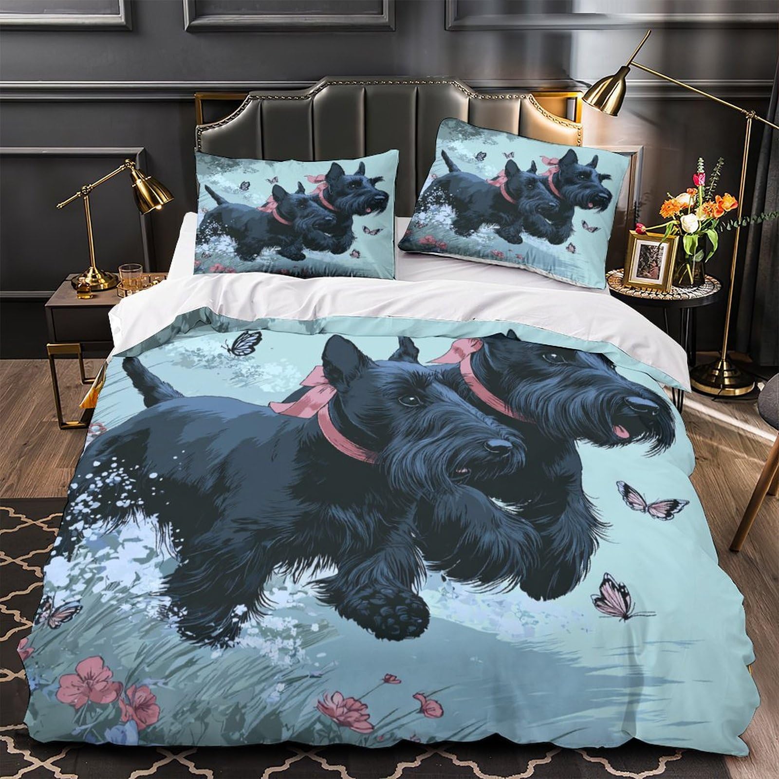 Housse de couette Scorpion respirante et douce, parure de lit 3D 220x240cm