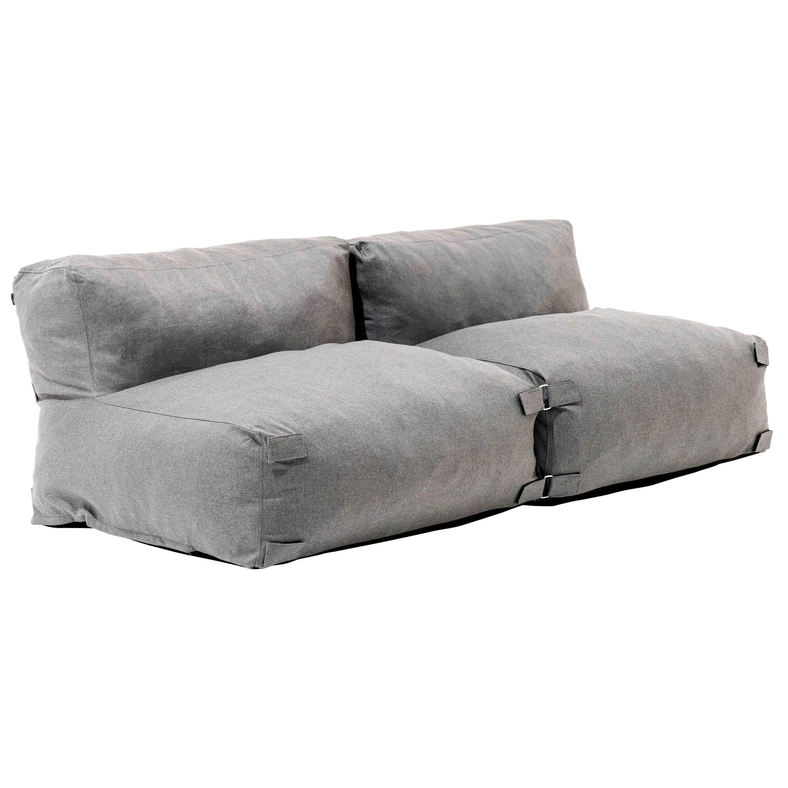 Oviala Salon de Jardin modulable 2 Places Gris - Mixi
