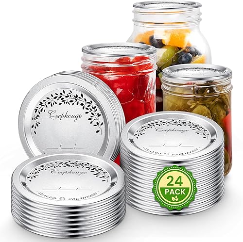 64 unidades, tapas de conservas de boca regular para tarros Ball Kerr de metal grueso tipo frasco para conservas, material de grado alimenticio 64 unidades, tapas de conservas de boca regular para tarros Ball Kerr de metal grueso tipo frasco para conservas, material de grado alimenticio