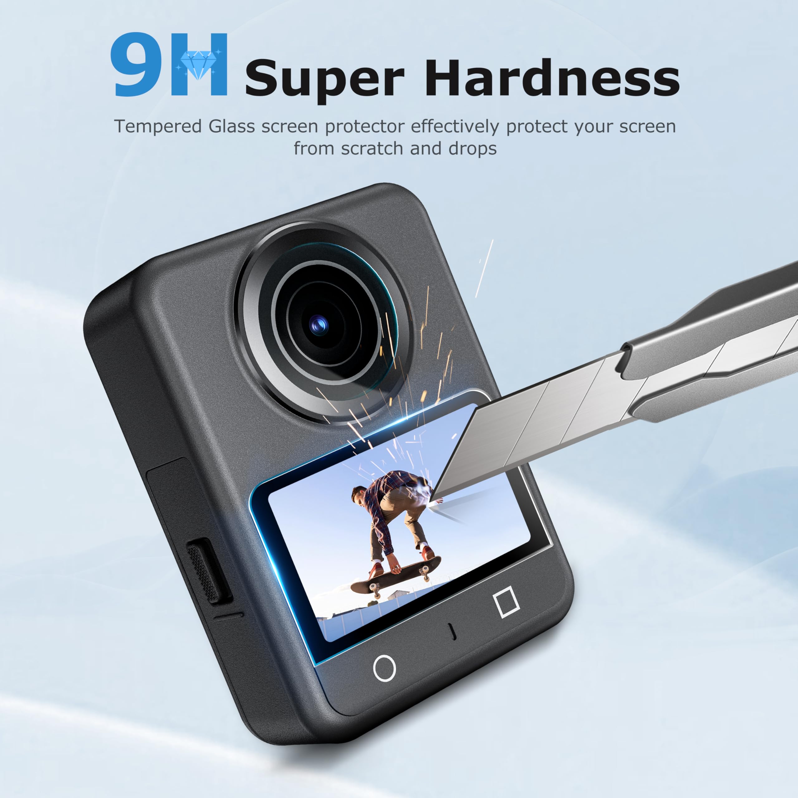 Protection Écran Verre Trempé DJI Osmo 360 - Ultra HD, Anti-Rayures, Dureté 9H
